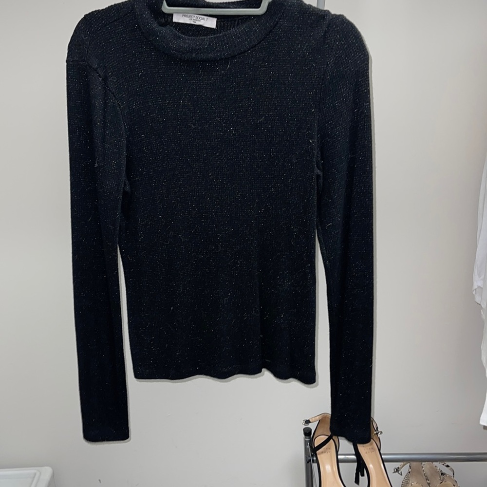 Project Social T. Large. Black with shimmer